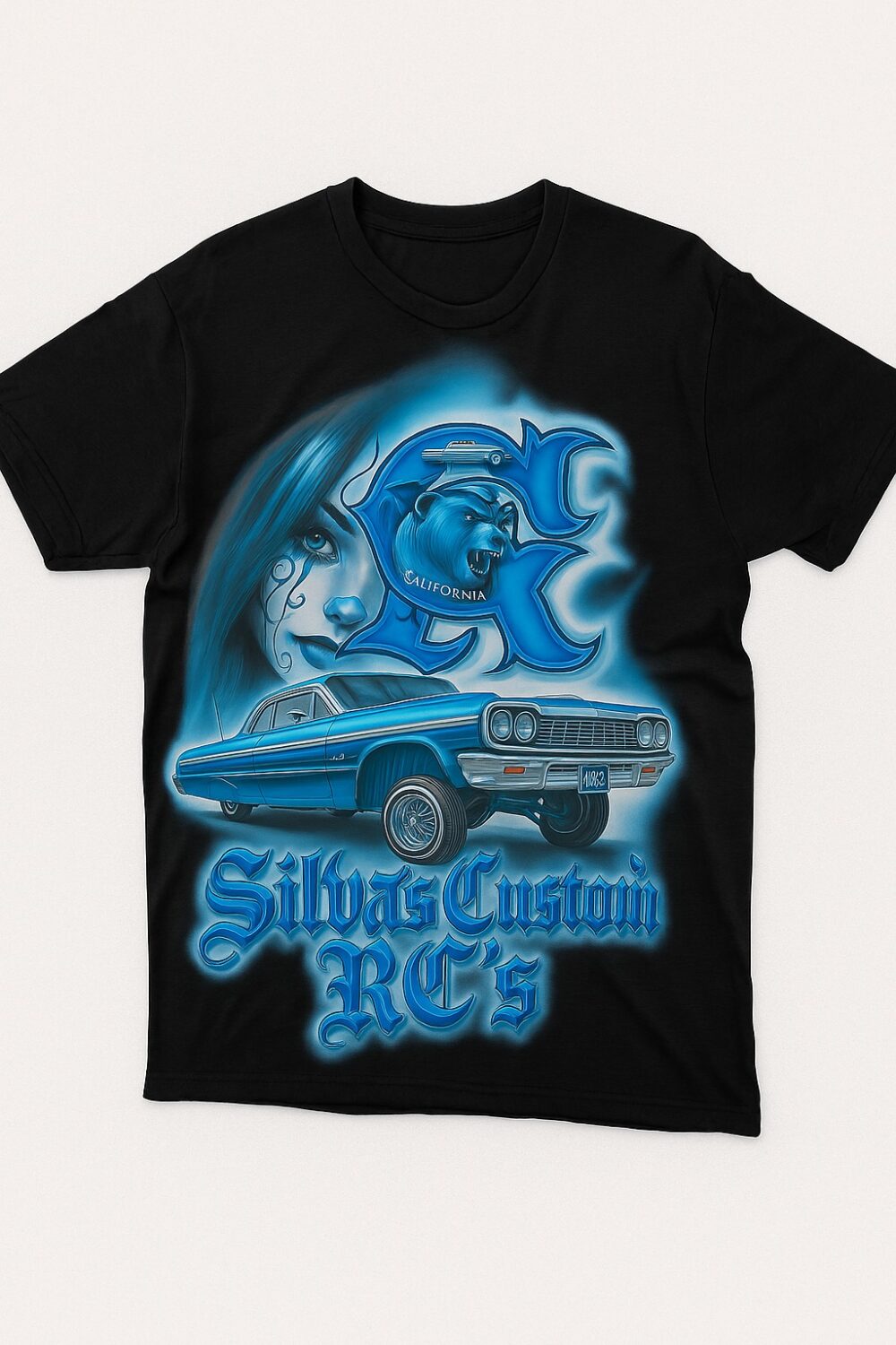 Silva’s Custom RC’s Blue California Style Tee (Black)